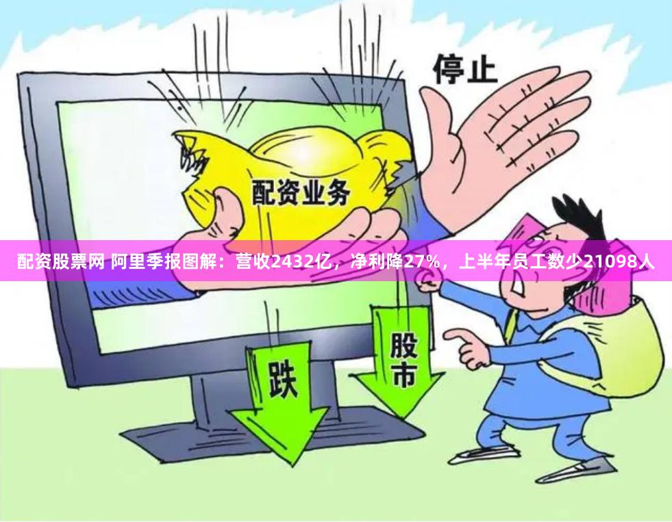 配资股票网 阿里季报图解:营收2432亿,净利降27%,上半年员工数少21098人