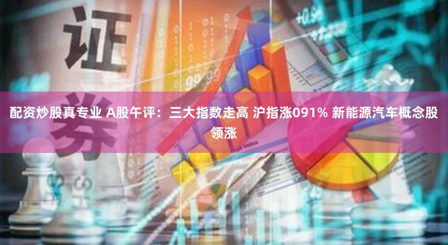 配资炒股真专业 A股午评:三大指数走高 沪指涨091% 新能源汽车概念股领涨