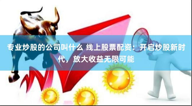 专业炒股的公司叫什么 线上股票配资:开启炒股新时代,放大收益无限可能